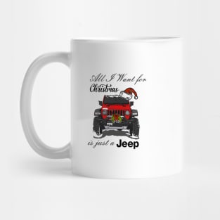 Christmas Jeep Red Mug